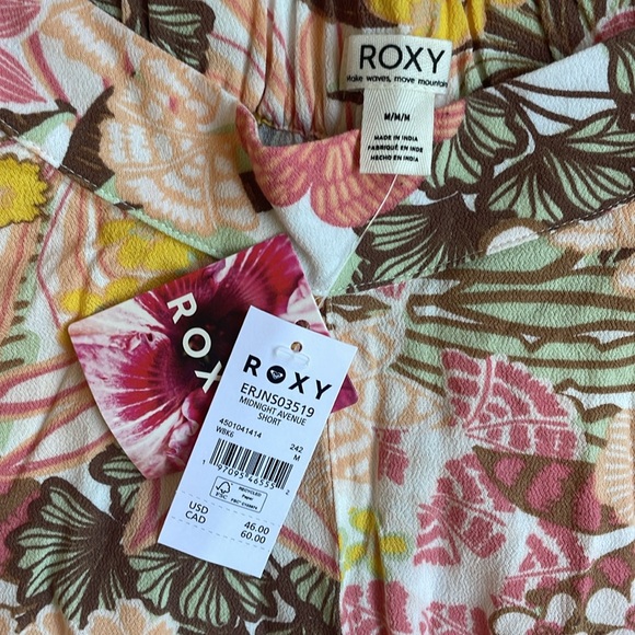 Roxy Midnight Avenue Relaxed Fit Printed Shorts NWT - Picture 2 of 5